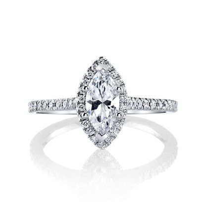 Marquise Halo Diamond Ring