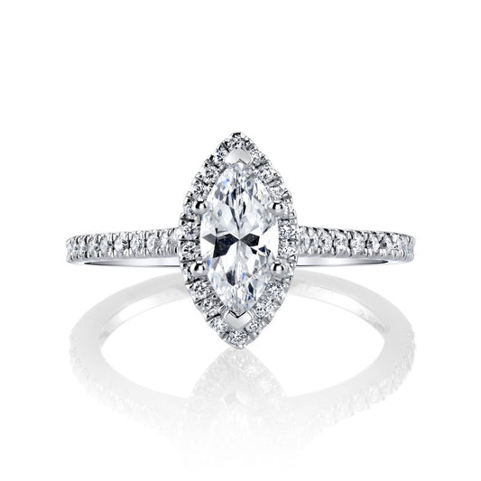 Marquise Halo Diamond Ring