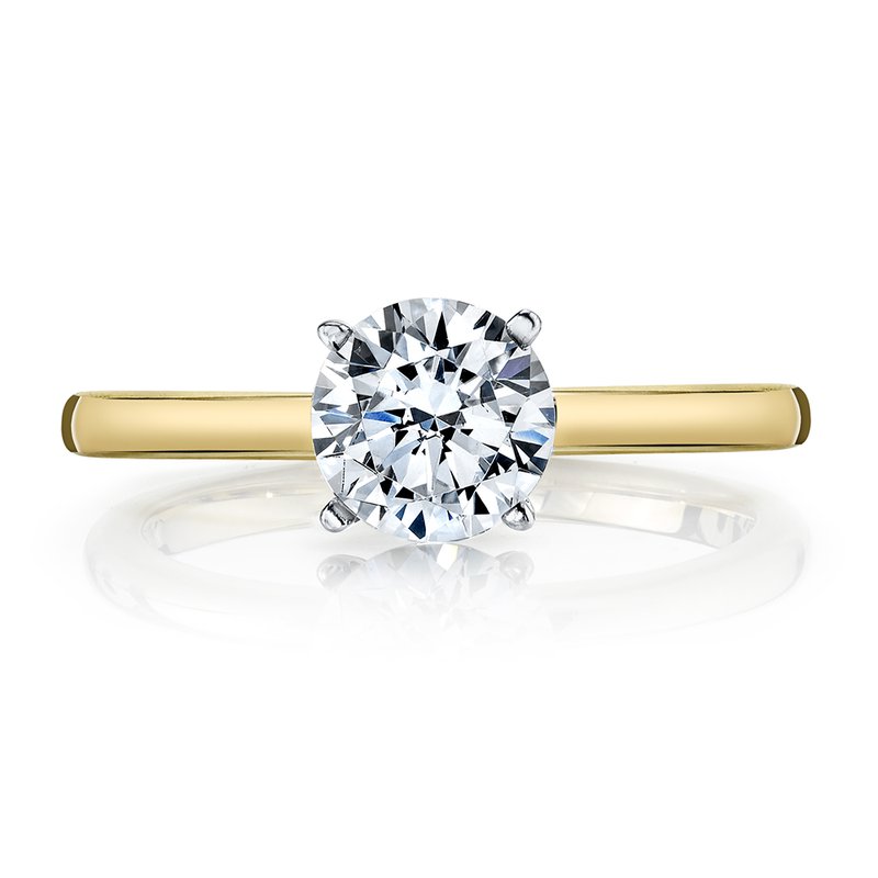 Two Tone Classic Solitaire Ring