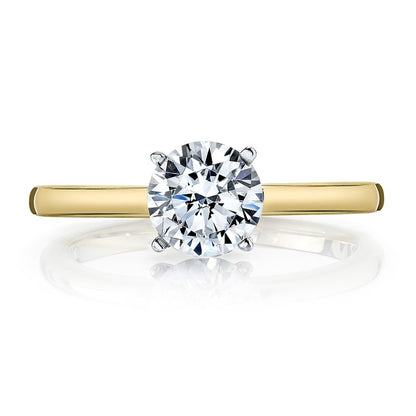 Two Tone Classic Solitaire Ring