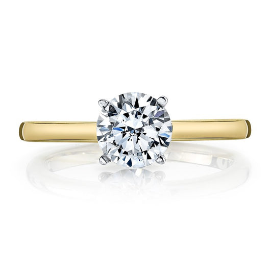 Two Tone Classic Solitaire Ring