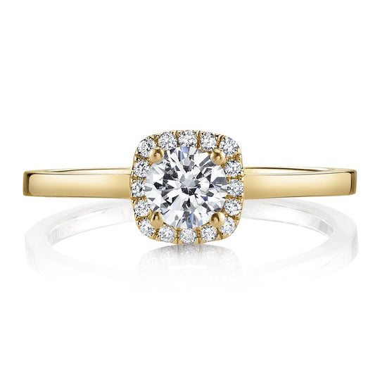 Round Diamond with Cushion Shape Halo