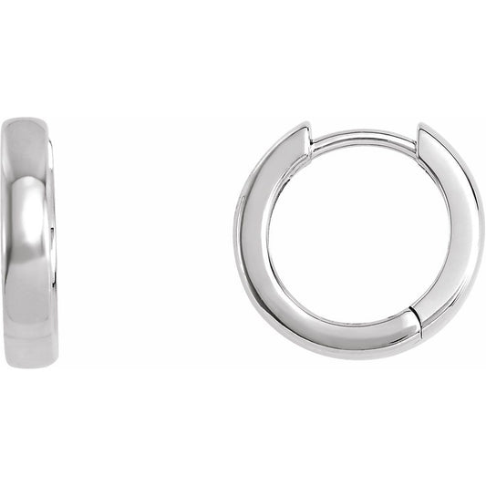 Platinum 14 mm Hoop Earrings
