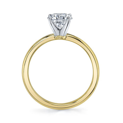 Two Tone Classic Solitaire Ring