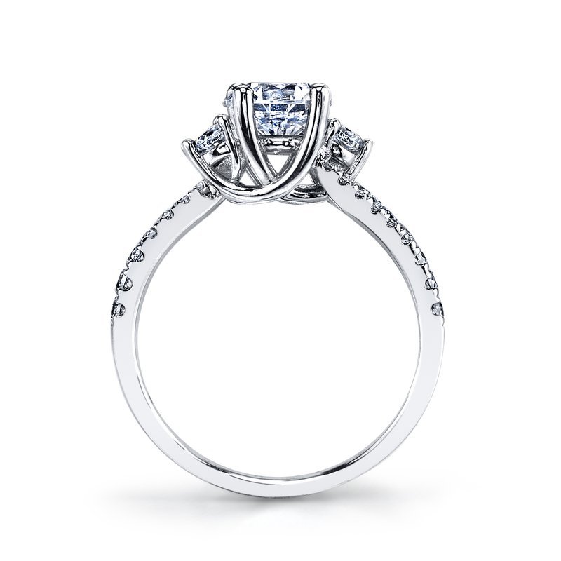 White Gold Diamond Designer Swirl Design