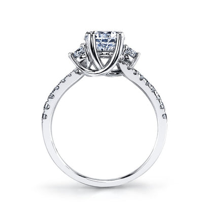White Gold Diamond Designer Swirl Design