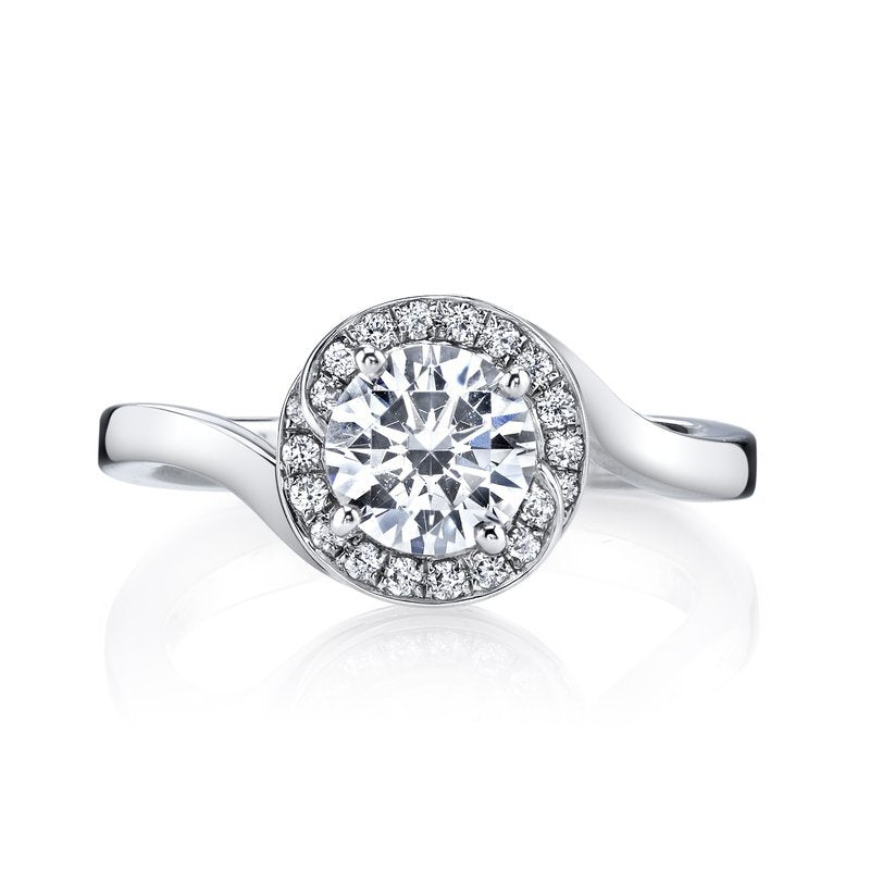 White Gold And Diamond Twist Designer Ring