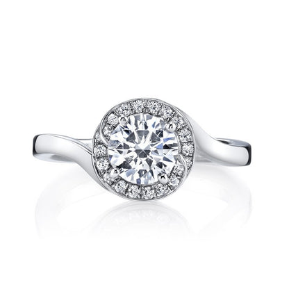 White Gold And Diamond Twist Designer Ring