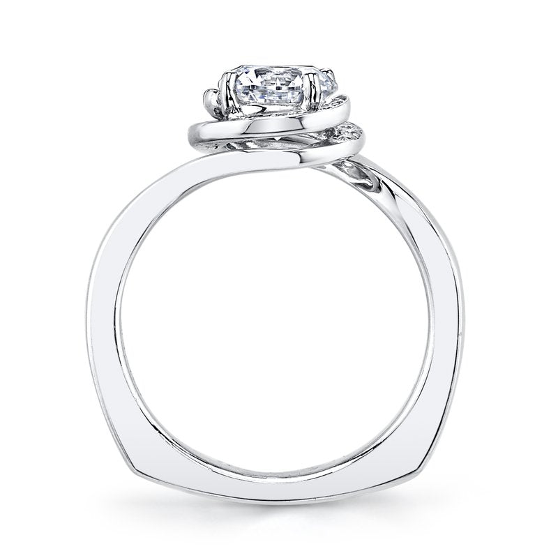 White Gold And Diamond Twist Designer Ring