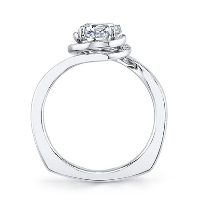 White Gold And Diamond Twist Designer Ring