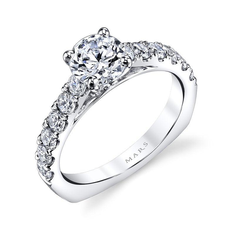 White Gold Diamond  Cathedreal  Setting