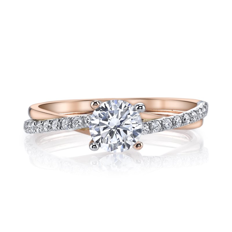 Two Tone  Twist Designer Engagement Ring