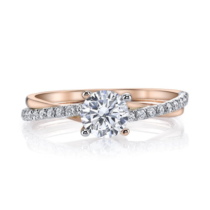 Two Tone  Twist Designer Engagement Ring