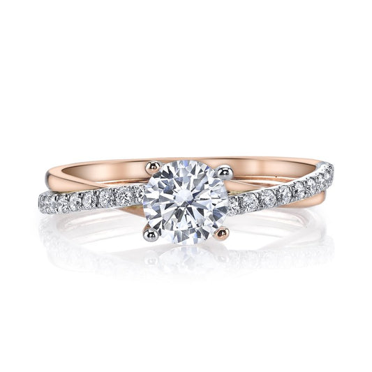 Two Tone  Twist Designer Engagement Ring