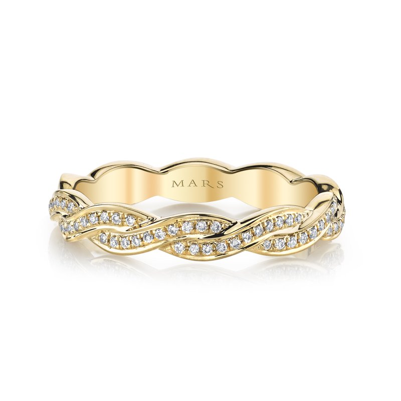 Yellow Gold And Diamond Twist Designer Ring