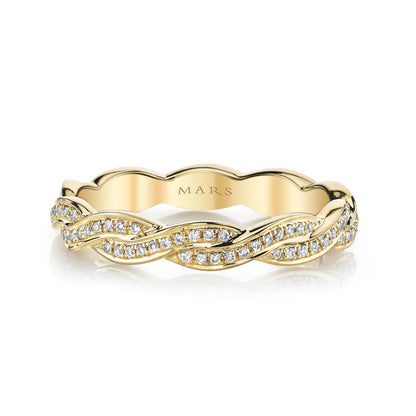 Yellow Gold And Diamond Twist Designer Ring