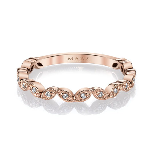 Rose Gold Diamond Designer Stackable Band