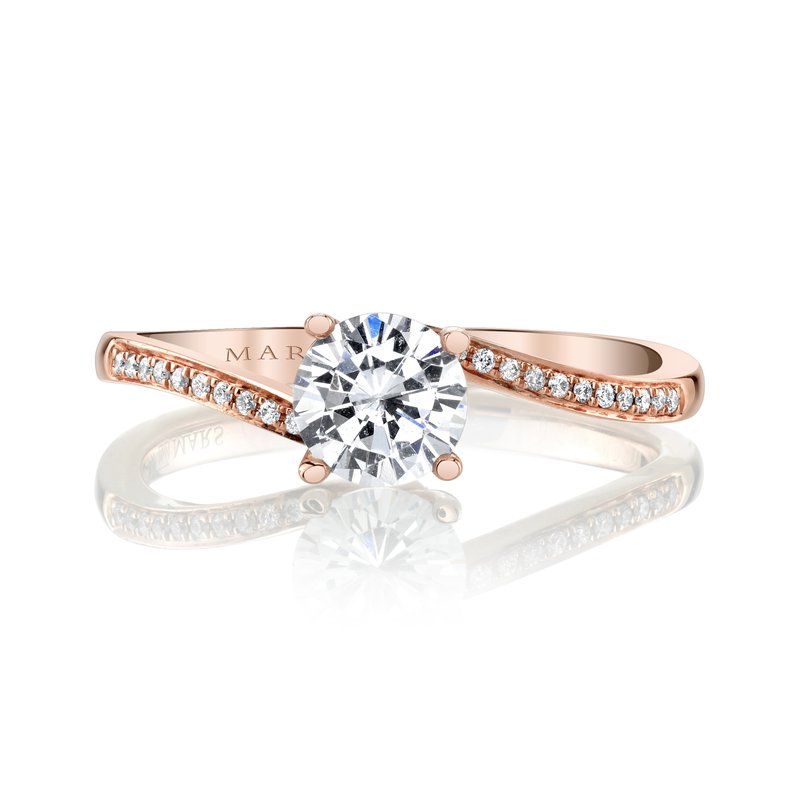 Rose Gold Swirl Engagement Ring