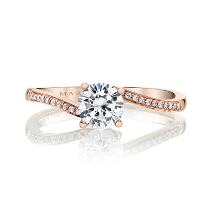 Rose Gold Swirl Engagement Ring