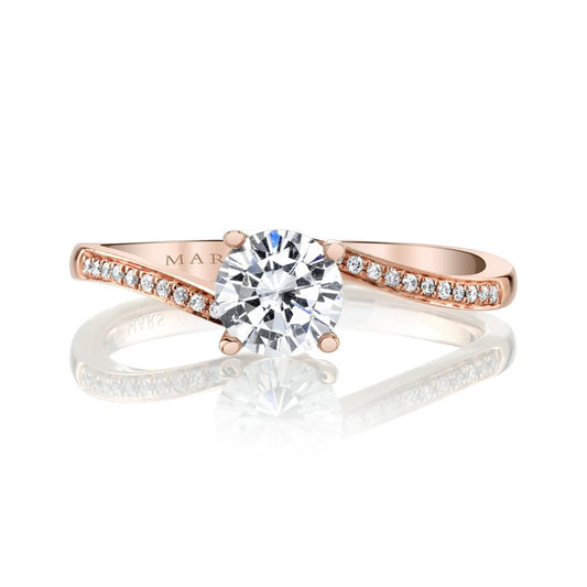 Rose Gold Swirl Engagement Ring