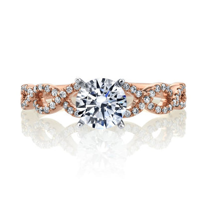 Infinity Rose Gold Designer Engagement Ring