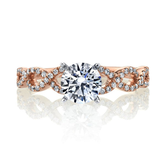 Infinity Rose Gold Designer Engagement Ring