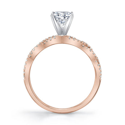 Infinity Rose Gold Designer Engagement Ring