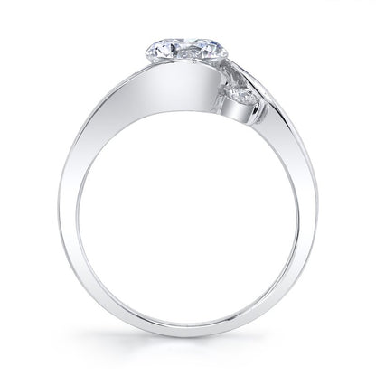 White Gold And Diamond Vintage Classic Designer Ring