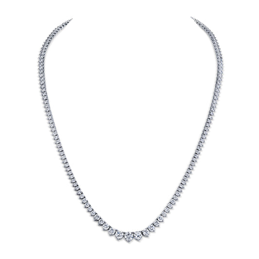 Graduate Diamond Tennis Necklace (12.00 CRT 3 Prongs)