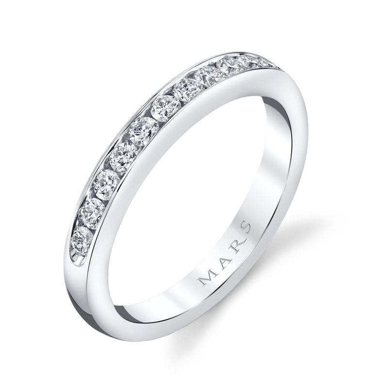 14k White Gold 0.33 CRT Channel Setting Ladies' Band