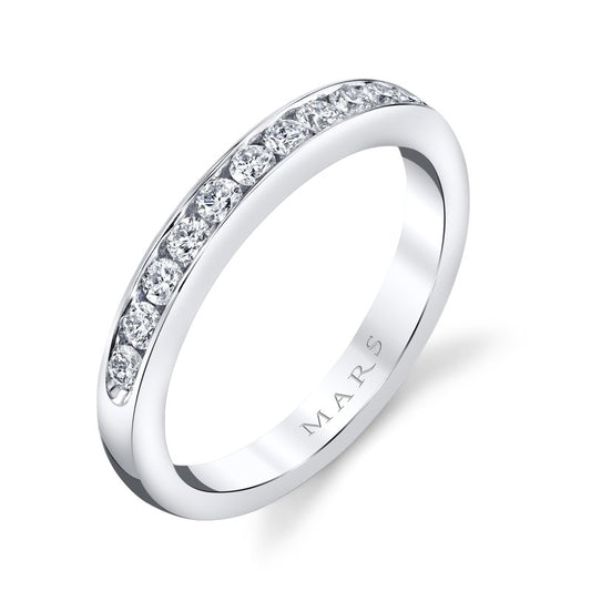14k White Gold 0.33 CRT Channel Setting Ladies' Band