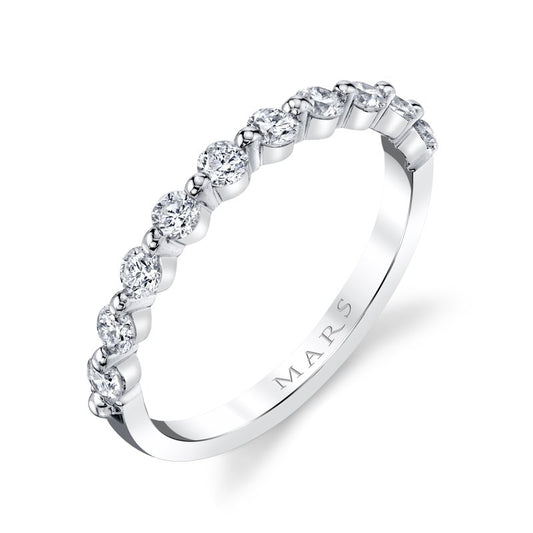 14k White Gold 0.50 CRT Shared Prong Ladies' Band