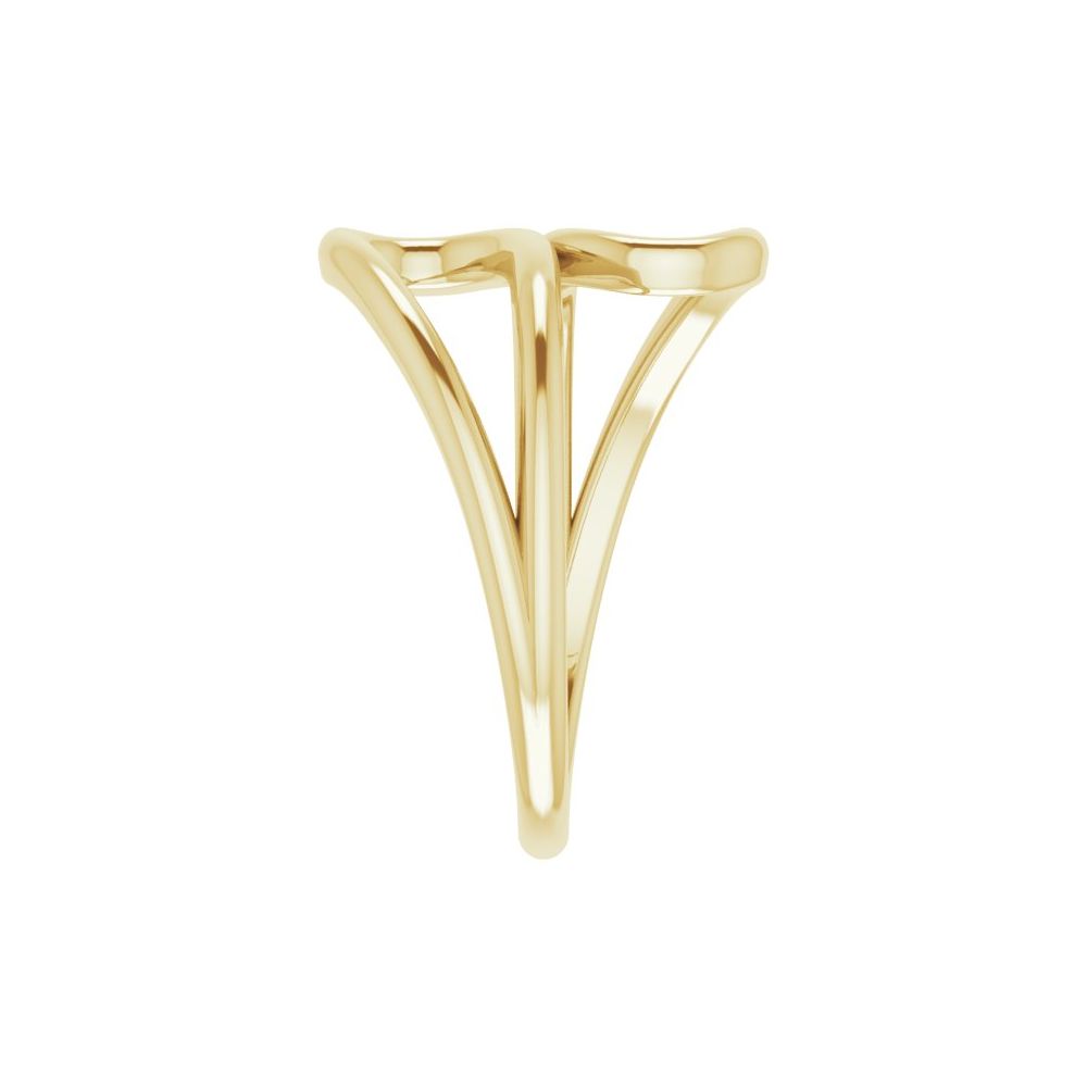 14k Yellow Gold Open Bypass Fashion Ring