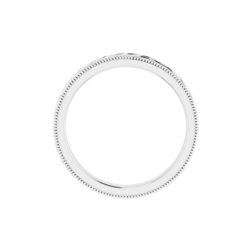 14K Rose Gold 3 mm Milgrain Edge Wheat Pattern Ladies' Band