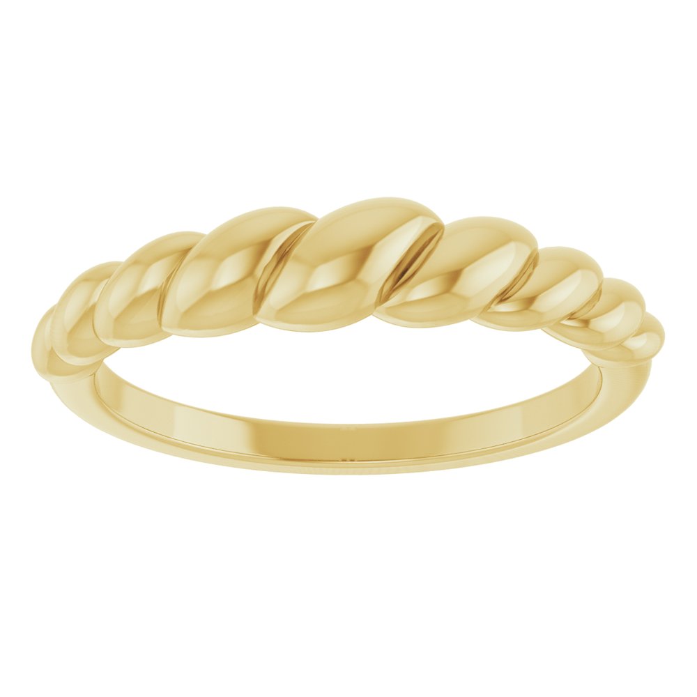 14k Yellow Gold Croissant Fashion Ring