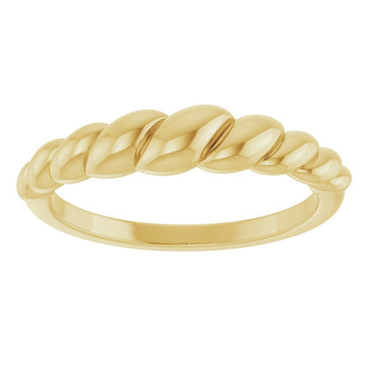 14k Yellow Gold Croissant Fashion Ring