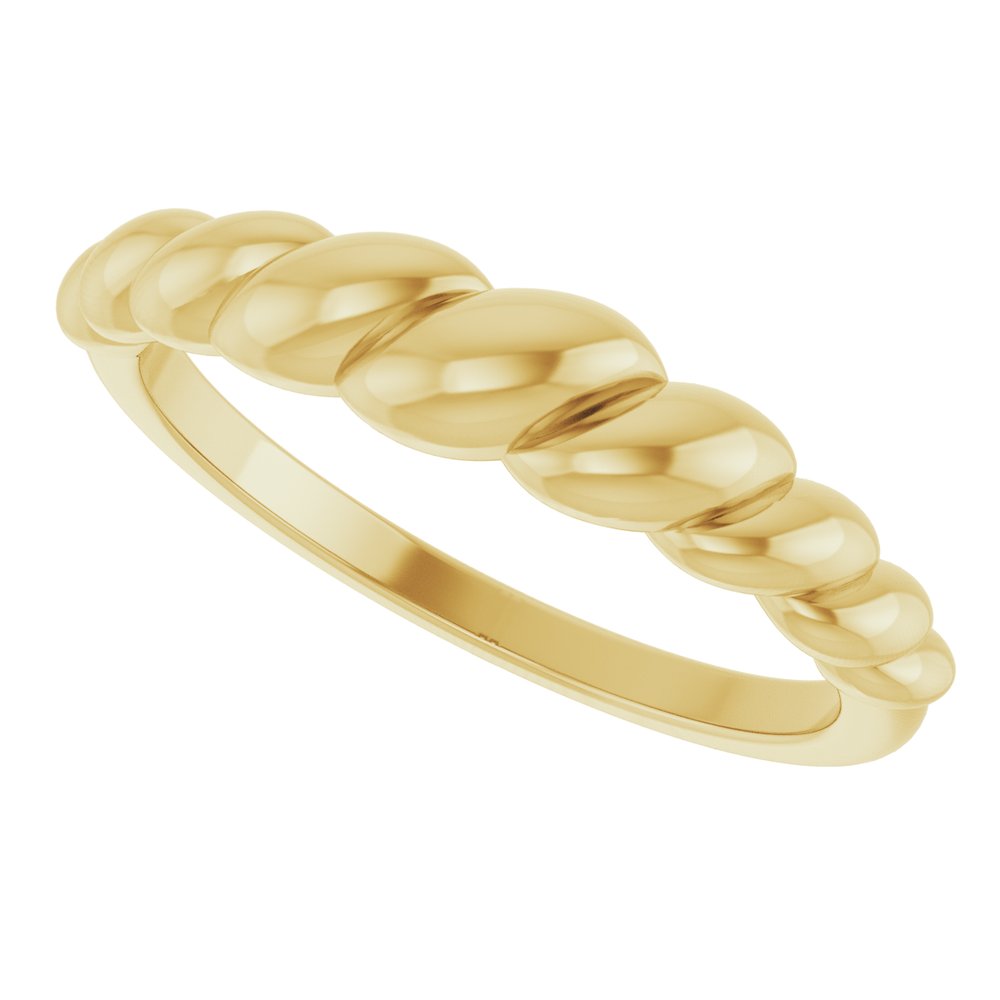 14k Yellow Gold Croissant Fashion Ring
