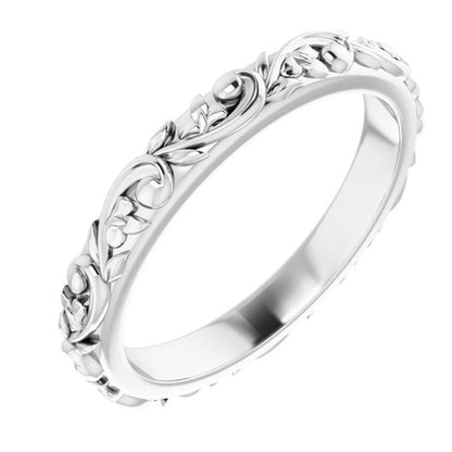 14k Gold 2.5 mm Sculptural Band