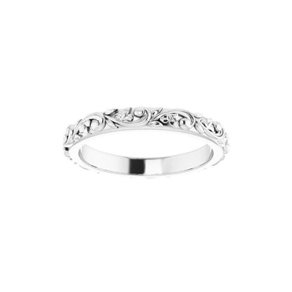 14k Gold 2.5 mm Sculptural Band