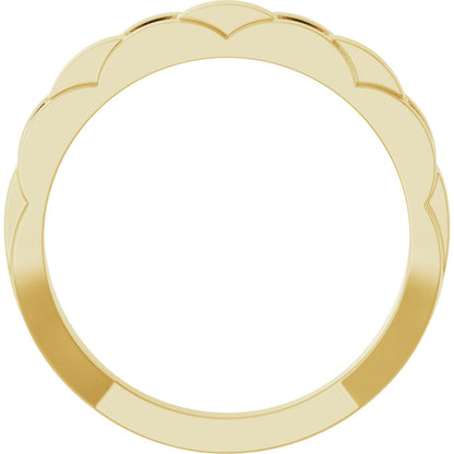 14k Yellow Gold Chain Fashion Ring