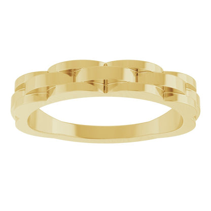 14k Yellow Gold Chain Fashion Ring