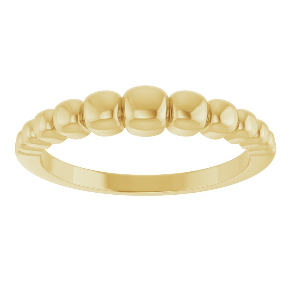 14k Yellow Gold Geometric Dome Fashion Ring
