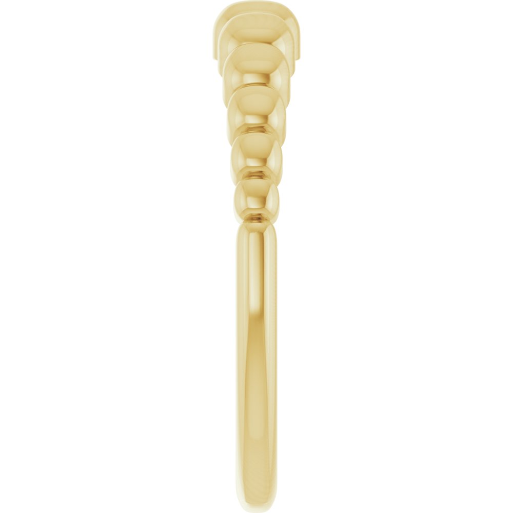 14k Yellow Gold Geometric Dome Fashion Ring
