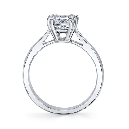 White Gold Classic tapered style  8 Prong setting