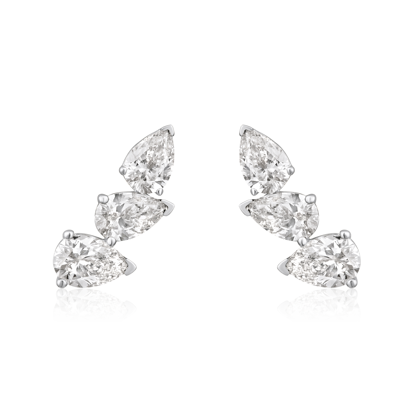 Offset Pear Shape Studs