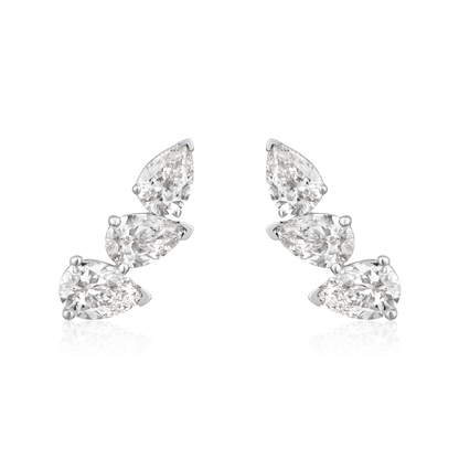 Offset Pear Shape Studs