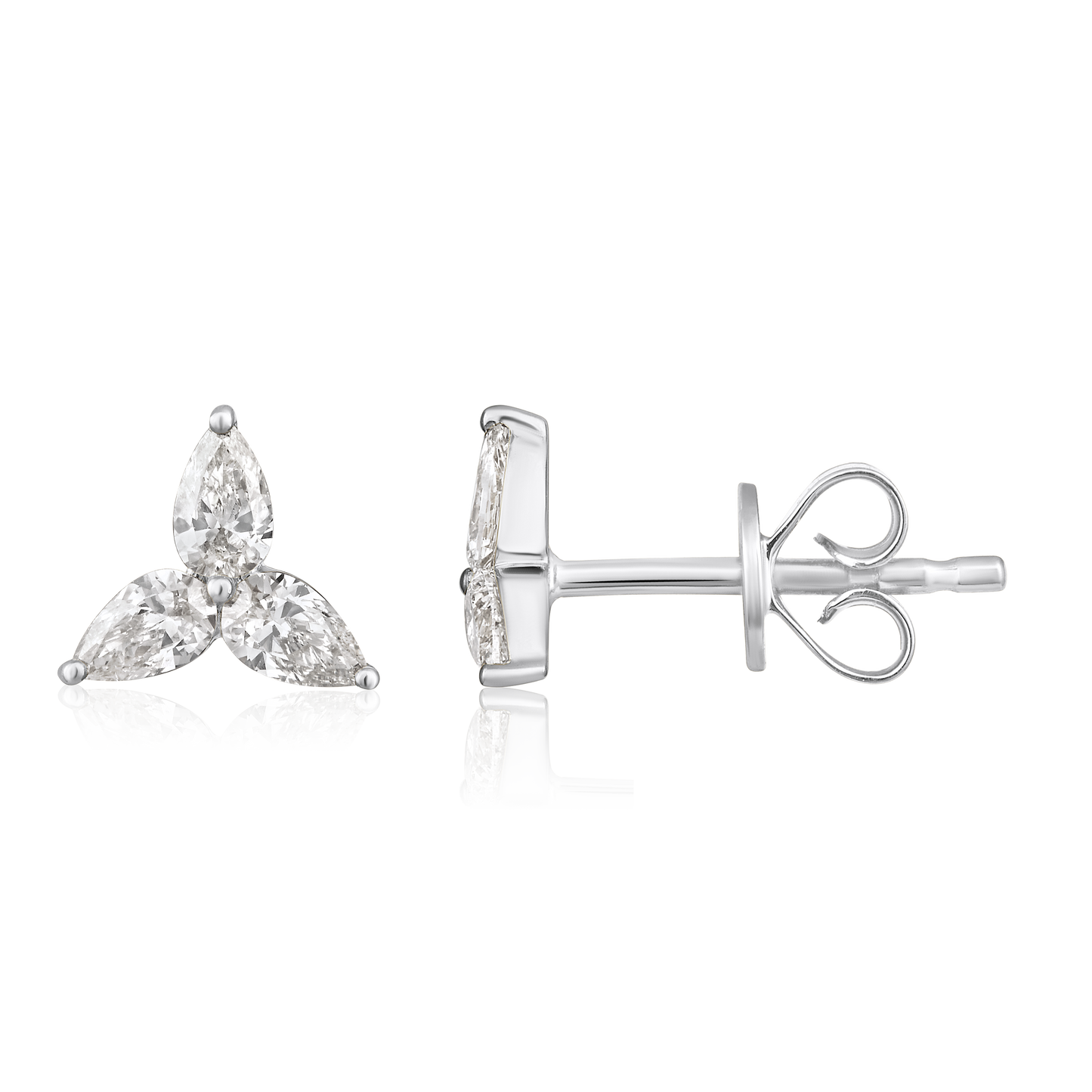 Trio Pear Diamond Earrings