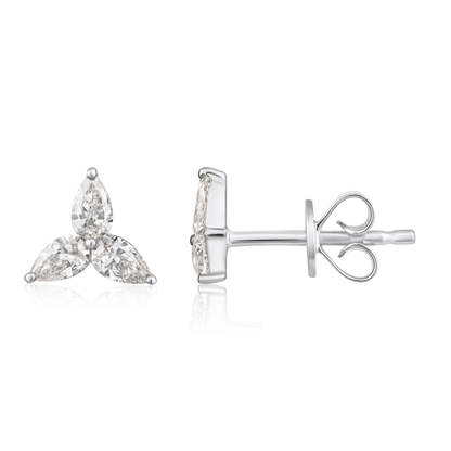 Trio Pear Diamond Earrings