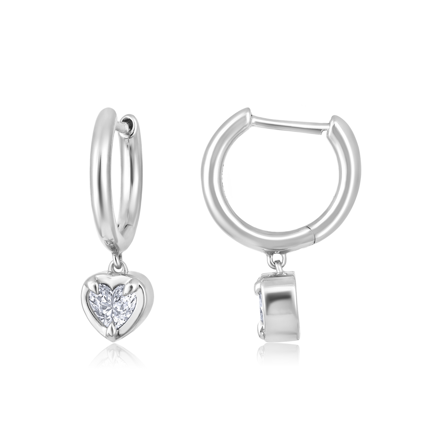 Dangling Heart Huggie