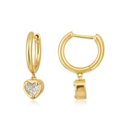 Dangling Heart Huggie